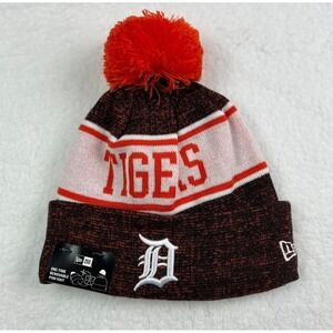 Detroit Tigers MLB New Era Hat Winter Beanie Cuff Knit Adult Size Orange